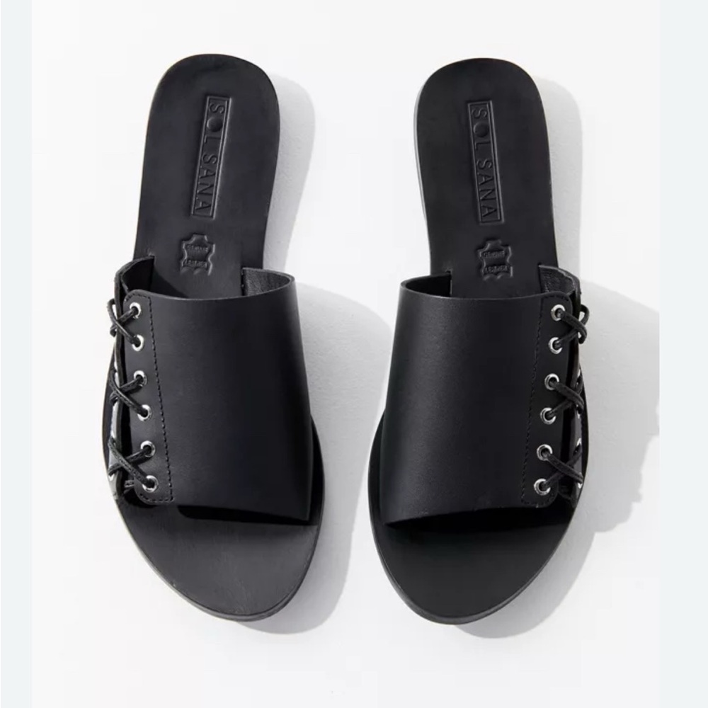 Urban Outfitters Sole Sana Black Slide Sandals - Picture 5 of 5